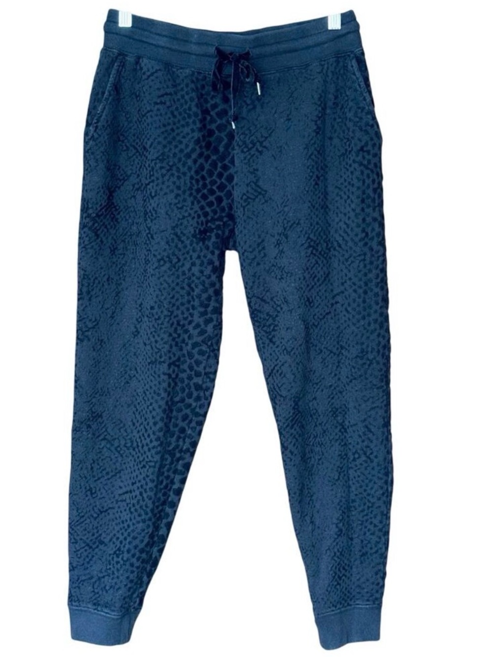 Rails Oakland Black Cobra Flocked Joggers Velvet Drawstring Small